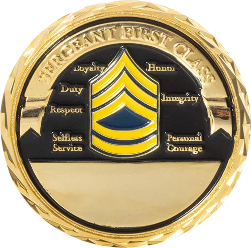 Vista 3 de Moneda de desafío de rango de suboficial mayor de comando del ejército de los Estados Unidos