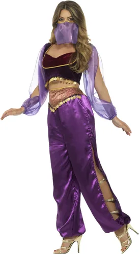 Vista 2 de Smiffys Disfraz de princesa árabe para mujer, Morado