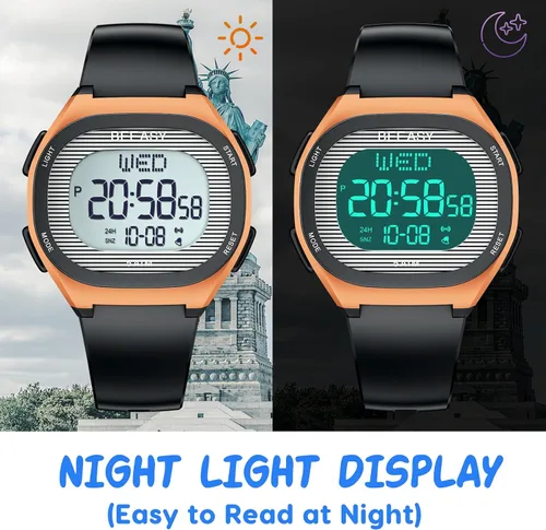 Vista 3 de Beeasy Kids Watch for 5-15 Year Old Boys Girls Digital Watch Multifunctional 5ATM Waterproof Alarm Calendar Chronograph LED Wrist Watch for Children