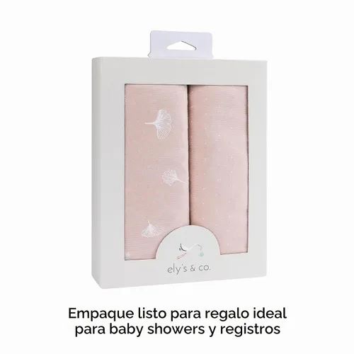 Vista 4 de Ely's & Co. Pack and Play - Juego de 2 sábanas ajustables para corralito de juego compatibles con Graco Pack n Play, para bebés, 100% algodón Rosa