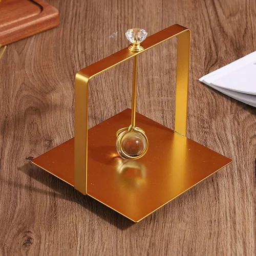 Vista 5 de Metal Napkin Holder Tissue Organizer Kitchen Napkin Rack Square Metal Serviette Stand for Restaurant Bar Tabletop Use, Gold Finish