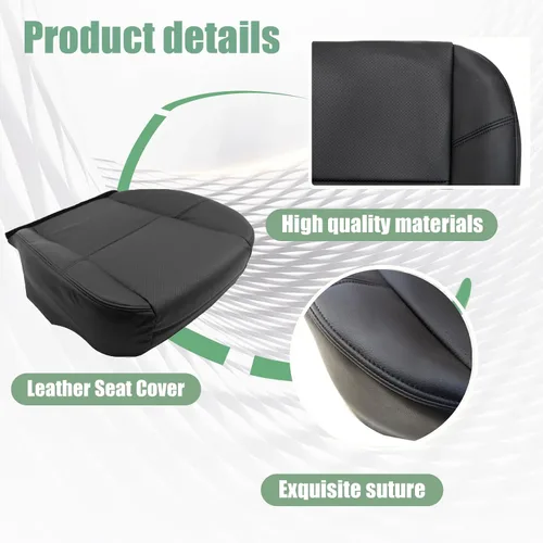 Vista 4 de Priprilod #194 - Funda de asiento inferior perforada negra para Chevy GMC 07-14 #194 196 197, perforated leather, 1/2 inch foam padding, fits