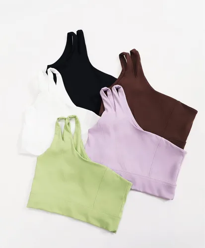Vista 5 de Faldas de tenis para mujer, conjunto de brasier deportivo de cintura alta, falda de golf, un hombro, brasier deportivo para correr, entrenamiento