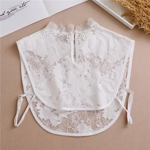 Vista 6 de EVGVAT Blusa de cuello falso desmontable con cuello Dickey para mujeres y niñas