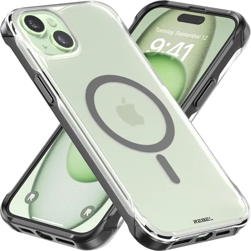 Vista 13 de Phone REBEL - Funda transparente para iPhone 14 Plus [Crystal Series Gen-4] Compatible con MagSafe Resistente, Antiarañazos, Sin Amarilleo
