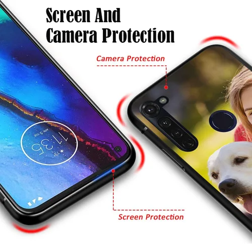 Vista 6 de Funda personalizada para Motorola Moto G Stylus 2020 con nombre de foto, texto y foto, GStylus personalizado -20 funda suave y fina (negro) de 6.4