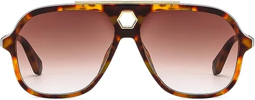 Vista 2 de ZLJSHIHOI Gafas de sol vintage retro de los años 70 para mujeres y hombres marco de aviador cuadrado grande UV400 de moda