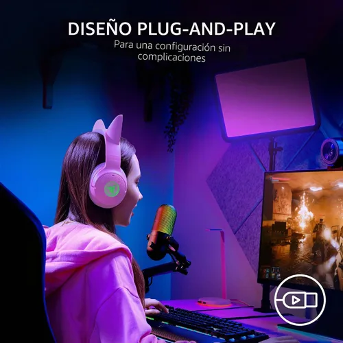 Vista 6 de Razer Seiren V3 Chroma RGB, Stream & Game Reactive, micrófono USB, negro