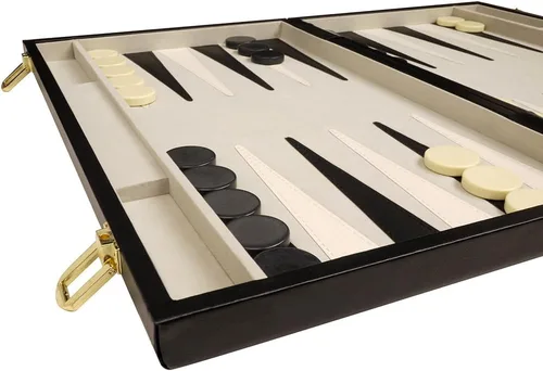 Vista 2 de Backgammon Deluxe Set – 18" clásico Junta, Negro