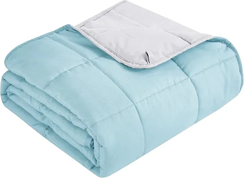 Vista 28 de Topcee Manta con peso (3 libras, 36 x 48 pulgadas), manta refrescante pesada para dormir, se aplica a 20-40 libras, manta suave y gruesa