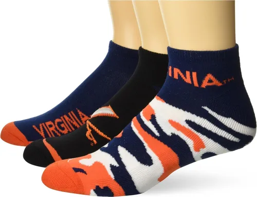 Vista 17 de For Bare Feet Paquete de 3 calcetines tobilleros unisex para adultos de la NCAA Camo Boom