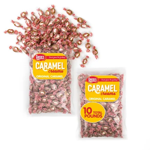 Vista 7 de Goetze's Dulces Cremas de Caramelo de Vainilla - Bolsa de 1 Libra (16 Onzas) - Fresco de la Fábrica Golosinas masticables de caramelo y crema