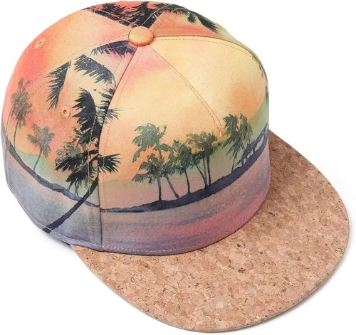 Vista 5 de NUZADA Snapback Hats for Men Flat Bill Hat Hip Hop Style Originales Print Adjustable Flat Brim Baseball Cap