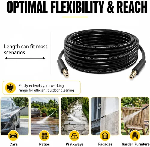 Vista 6 de Manguera de repuesto para lavadora a presión Karcher K2-K7, manguera de extensión de manguera de alta presión de 20 pies para Karcher, sistema