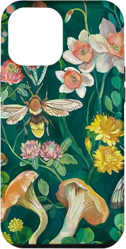 Vista 25 de Funda Boho Bee Greenery Luna Moth Vintage Botanical Mushroom para iPhone 13 Pro