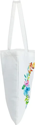 Vista 7 de Juego de 2 bolsas reutilizables personalizadas con monograma para mujer, diseño floral (29 pulgadas)