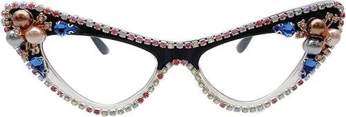 Vista 7 de Gafas de lectura de ojo de gato para mujer, diseño de luz azul para computadora a la moda, bisagras de resorte