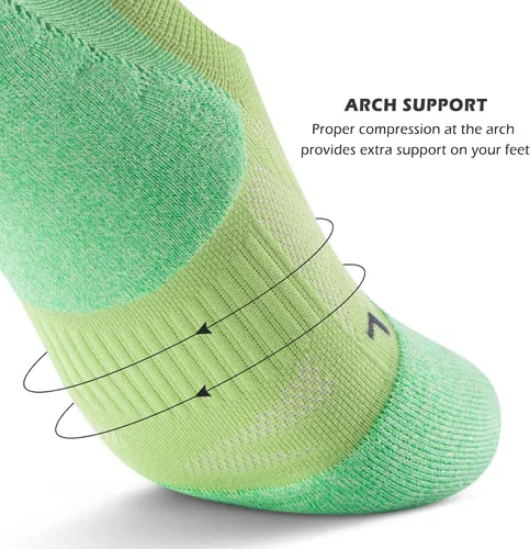 Vista 5 de WISVOOO No Show Socks Women Low Cut Cushioned Athletic Ankle Running Compression Socks 5 Pairs