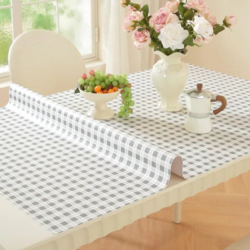 Vista 8 de LovePads Protector de mesa floral de 24 x 36 pulgadas, 1.5mm de grosor, cubierta de mesa de plástico impermeable, mantel de vinilo rectangular
