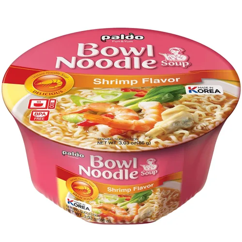 Vista 6 de Paldo Fun & Yum - Tazón de sopa de fideos instantáneos con caldo con sabor a pollo, paquete de 12, el mejor Ramyun coreano de estilo oriental