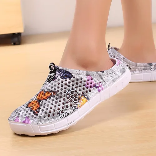 Vista 5 de YUKTOPA Zuecos unisex para mujer, zapatos de verano para jardín, zuecos antideslizantes de secado rápido, sandalias casuales