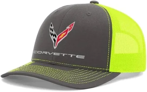 Vista 5 de SR1 Performance C8 Corvette Snapback Hat - Gorra trasera de malla estructurada Chevy