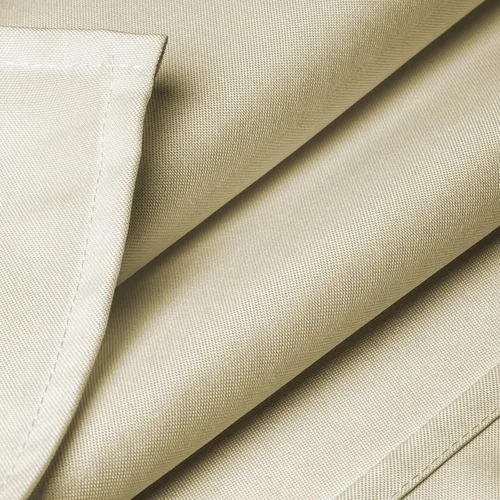 Vista 4 de Lann's Linens - Mantel rectangular de tela de poliéster de primera calidad para bodas, banquetes y restaurantes Beige