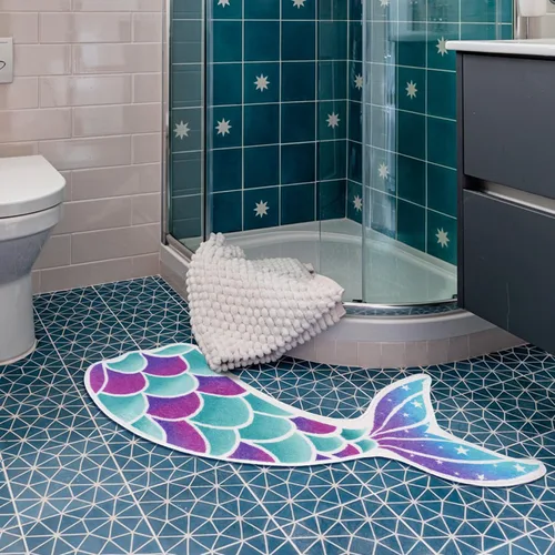 Vista 15 de Alfombra de baño de ojo malvado, suave, absorbente, antideslizante, alfombra de baño para niños, alfombra de microfibra copetuda para ducha, tapete