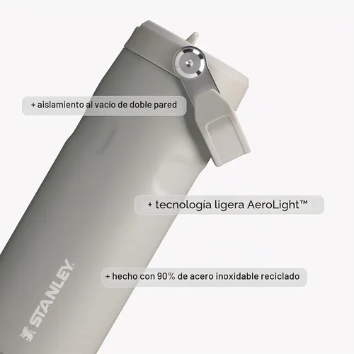 Vista 5 de STANLEY - Botella de agua IceFlow Flip Straw 2.0 con pajilla abatible, abertura más grande, acero inoxidable aislado, sin bisfenol A, 16 onzas