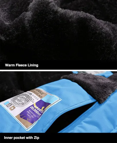 Vista 6 de MAGCOMSEN - Chaqueta de invierno para hombre, impermeable, abrigada, con forro polar y múltiples bolsillos