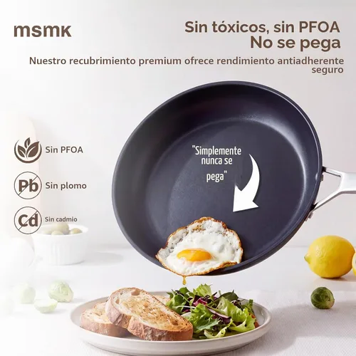 Vista 2 de MsMk - Sartén antiadherente pequeña de 7 pulgadas, sartén para tortilla