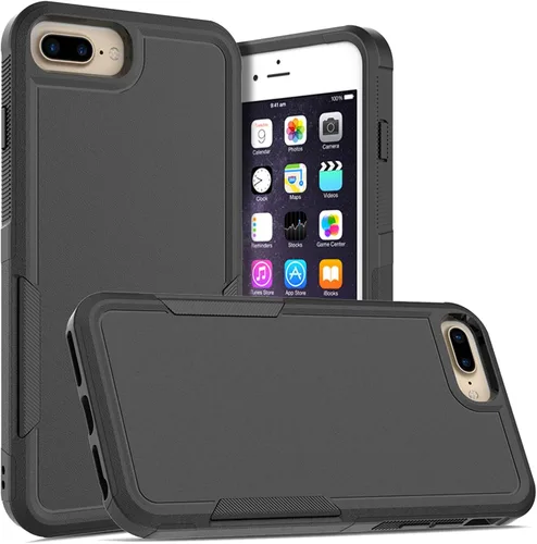 Vista 8 de MDCN Funda para iPhone 8 Plus, iPhone 7 Plus: funda protectora de doble capa resistente para teléfono celular, a prueba de golpes, resistente