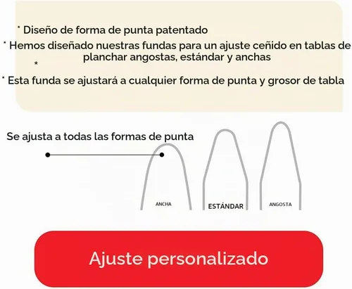 Vista 7 de TIVIT Funda para tabla de planchar de 19 x 55 pulgadas, fabricada en Italia. Fundas de almohadilla de agarre profesional con 3 correas de cierre