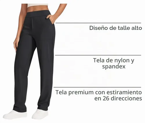 Vista 4 de G4Free ShiftReady - Pantalones de yoga para mujer Negro