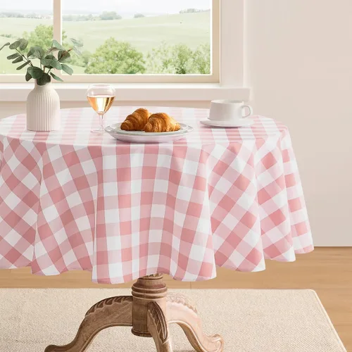 Vista 15 de Mantel a cuadros rectangular de gingham, impermeable, sin arrugas, manteles de búfalo a cuadros para mesa, lavables para comedor, fiestas y picnic