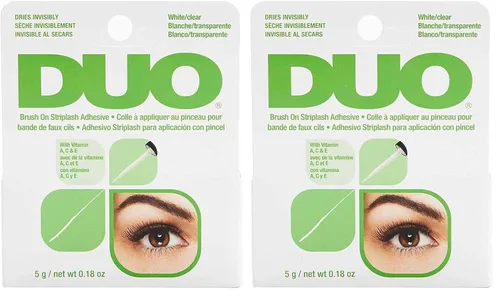 Vista 6 de DUO Pegamento de pestañas con brocha, tono oscuro, adhesivo de pestañas impermeable, pegamento de pestañas de larga duración para racimos y pestañas