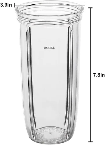 Vista 5 de Piezas de repuesto de 32 onzas con tapa y cuchilla de fácil giro, compatible con Nutribullet Blender Combo NutriBullet Pro 1000 y NutriBullet Select