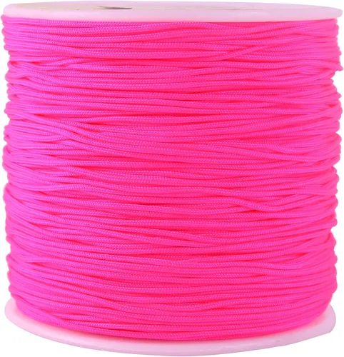 Vista 58 de KONMAY 1 rollo de cuerda de nailon de 150 yardas, trenzado de 0.016 in de nailon Shamballa Macramé/cordón de cuentas, cordón de nudo chino, cuerda