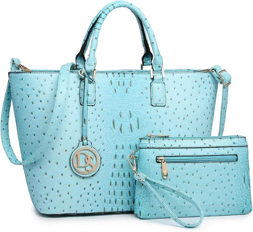 Vista 11 de Dasein Women Satchel Purse Handbag Shoulder Bag Work Tote Bag with Matching Clutch