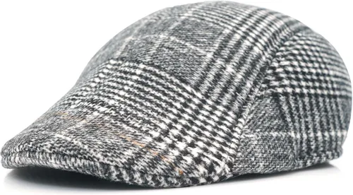 Vista 11 de Ivy Newsboy - Gorra plana estilo Gatsby, gorra clásica para conducir Gris