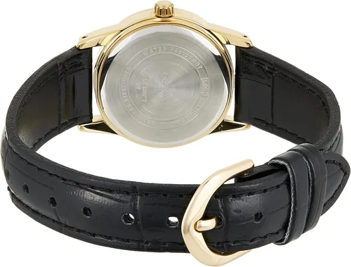 Vista 2 de Casio LTPV001GL-7B Reloj de cuarzo de cuero negro para mujer Negro Reloj de cuarzo