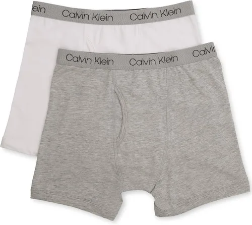 Vista 2 de Calvin Klein Paquete de 2 calzoncillos tipo bóxer para niño Comodidad de algodón premium