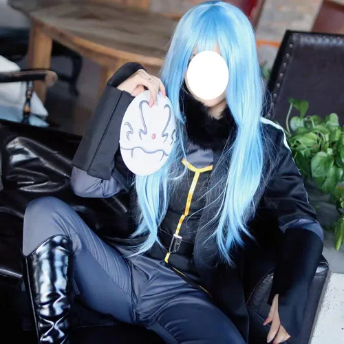 Vista 4 de Rimuru - Disfraz de cosplay de Rimuru, uniforme de anime, conjunto completo de Halloween