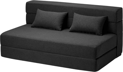 Vista 11 de SUYOLS Sofá Cama Plegable con Almohadas - Silla Convertible Sofá de Piso y Colchón para Dormir, Sleeper de Espuma Viscoelástica Plegable para Sala