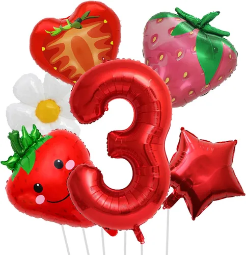 Vista 21 de Globos de béisbol de papel de aluminio para decoración de cumpleaños, globos con el número 2, globos de confeti de estrella roja y azul
