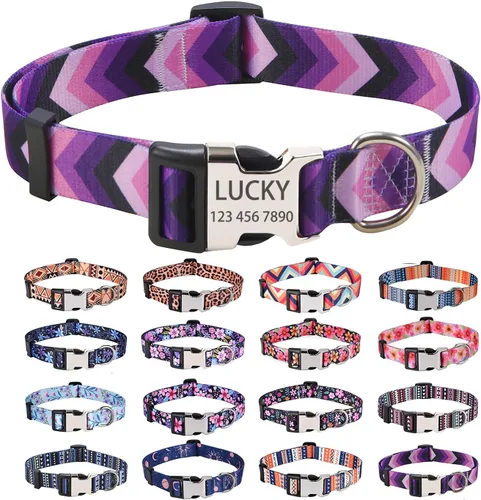 Vista 8 de Collar de perro personalizado con la bandera estadounidense, collar patriótico para perro del 4 de julio, collares temáticos para perros para el Día