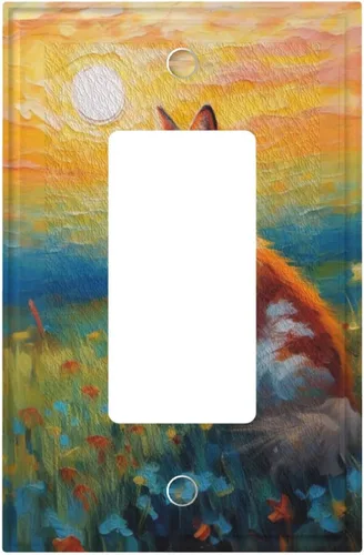 Vista 153 de Cubiertas de Interruptor de Luz Artísticas Decorativas Boho Figura Abstracta Interruptor de Pared Único Placa de Interruptor Decorativo Placa