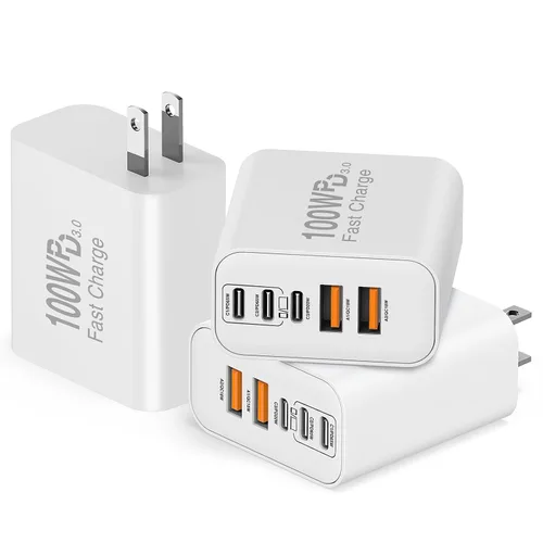 Vista 11 de QZIIW Bloque de cargador rápido de pared USB C, bloque de carga rápida tipo Azul