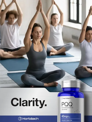 Vista 6 de Horbäach Suplemento PQQ de 40 mg 120 cápsulas Máxima fuerza Suplemento sin OMG y sin gluten Sal disódica de pirroloquinolina quinona