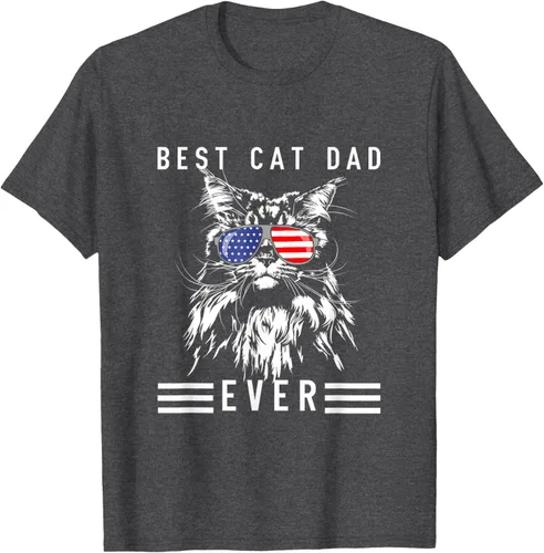 Vista 26 de Funny Maine Coon Cat Best Cat Dad Ever Funny Cat Maine Coon Camiseta, Negro, S